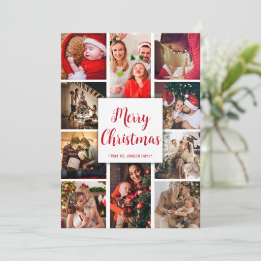 メリークリスマス11枚書道文字 シーズンカード (スタンド正面)