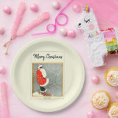 メリークリスマス1914雪バンティング ペーパープレート (パーティー)