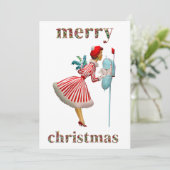 メリークリスマス1950年クリスマスレディ シーズンカード (スタンド正面)