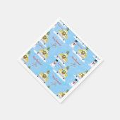 メリークリスマス1950年代ニューヨーク黄色キャブパターン スタンダードカクテルナプキン (角)