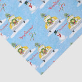 メリークリスマス1950年代ニューヨーク黄色キャブパターン 薄葉紙 (詳細)