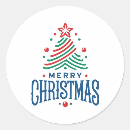 メリークリスマス1 ラウンドシール (正面)