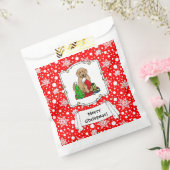 メリークリスマス2ゴールデンドードル(ゴールデンレッド)かわいい フェイバーバッグ (封をした状態)