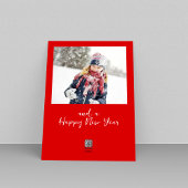 メリークリスマス2フォトウォーターカラーストッキング シーズンカード