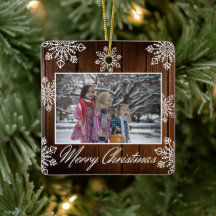 メリークリスマス2フォトウ素朴ィードスノーフレーク