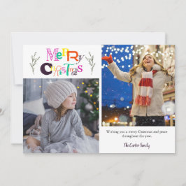 メリークリスマス2フォトコラージュタイポグラフィ アート