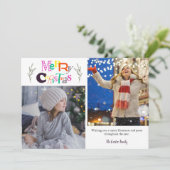 メリークリスマス2フォトコラージュタイポグラフィ アート (スタンド正面)