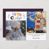 メリークリスマス2フォトコラージュタイポグラフィ アート (正面/裏面)