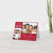 メリークリスマス2フォトスクリプトレッド シーズンカード (正面)