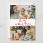 メリークリスマス2フォトホリデーカード シーズンカード (正面)