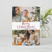 メリークリスマス2フォトホリデーカード シーズンカード (スタンド正面)