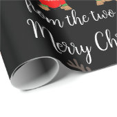 メリークリスマス2人がダックスフントを飾った ラッピングペーパー (ロールコーナー)