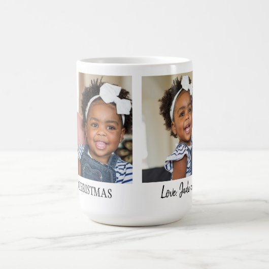 メリークリスマス2写真家族の祖父母 コーヒーマグカップ (中央)