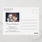 メリークリスマス2写真金ゴールドフォイルホリデーポストカー 箔シーズンポストカード (裏面)