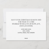 メリークリスマス2家族フォトブラ素朴ウン シーズンカード (裏面)