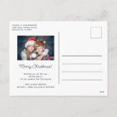 メリークリスマス2枚の写真ホリデーポストカード シーズンポストカード (裏面)