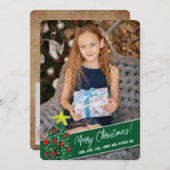 メリークリスマス2枚 シーズンカード (正面/裏面)