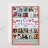 メリークリスマス20写真コラージュ葉 シーズンカード (正面)