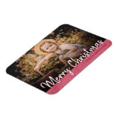 メリークリスマス2017ファミリーフォトホリデー写真 マグネット (左側)