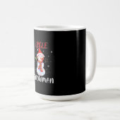 メリークリスマス2020おじさん雪だるまインマスクパジャマ コーヒーマグカップ (正面右)