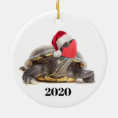メリークリスマス2020亀の顔マスク セラミックオーナメント (裏面)