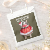 メリークリスマス2020太い猫の顔マスク フェイバーバッグ (クリップ留めされた状態)