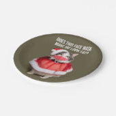 メリークリスマス2020太い猫の顔マスク ペーパープレート (アングル)