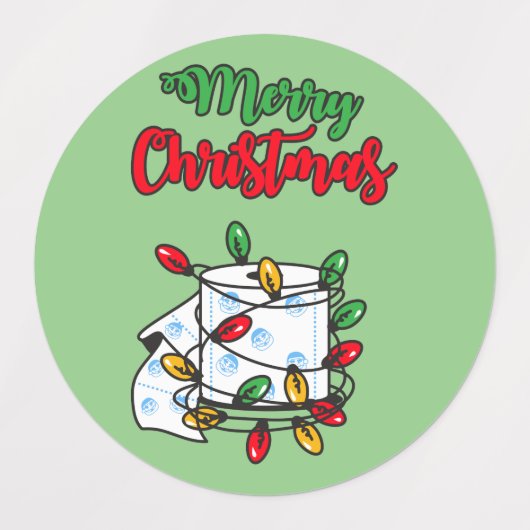 メリークリスマス2020 – トイレ紙版 ラベル (デザイン1)