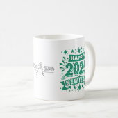 メリークリスマス2024から飛び降りるスティックマン コーヒーマグカップ (正面右)