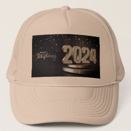 メリークリスマス2024プリントフェスティブムードカーキ キャップ
