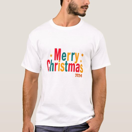 メリークリスマス2024白 Tシャツ (正面)
