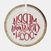 メリークリスマス2024赤 ガラスオーナメント (裏面)