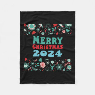 メリークリスマス2024 フリースブランケット