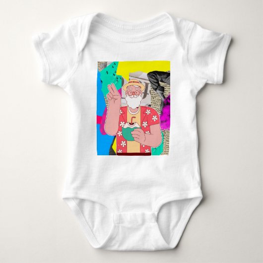 メリークリスマス2024 ベビーボディスーツ (正面)