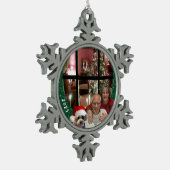 メリークリスマス2025スノーフレークオーナメント スノーフレークピューターオーナメント (左)