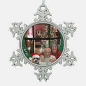 メリークリスマス2025スノーフレークオーナメント スノーフレークピューターオーナメント (正面)