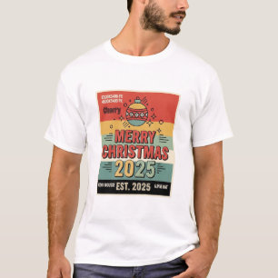 メリークリスマス2025レトロオーナメントティー Tシャツ