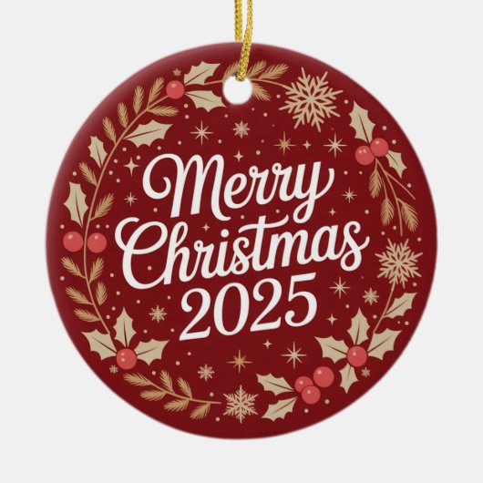 メリークリスマス2025 セラミックオーナメント (正面)