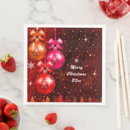 メリークリスマス20XX追加文字年レッドピンクブラウン