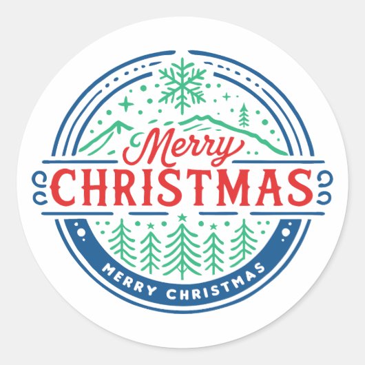 メリークリスマス2 ラウンドシール (正面)