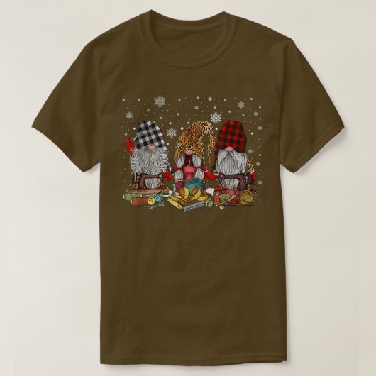メリークリスマス3つの格言裁縫マシンレオパール Tシャツ (デザイン正面)
