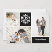 メリークリスマス3の写真のコラージュ シーズンカード (正面)