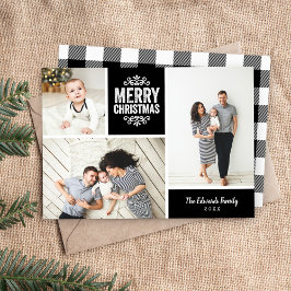 メリークリスマス3の写真のコラージュ シーズンカード