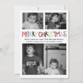 メリークリスマス3の写真の休日カード シーズンカード (正面)