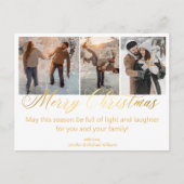 メリークリスマス3の写真はゴールデン結婚の写真を集める ポストカード (正面)