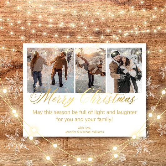メリークリスマス3の写真はゴールデン結婚の写真を集める ポストカード
