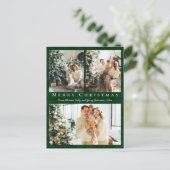 メリークリスマス3の写真グリーンバッファローplaid シーズンポストカード (スタンド正面)