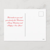 メリークリスマス3の写真グリーンバッファローplaid シーズンポストカード (裏面)