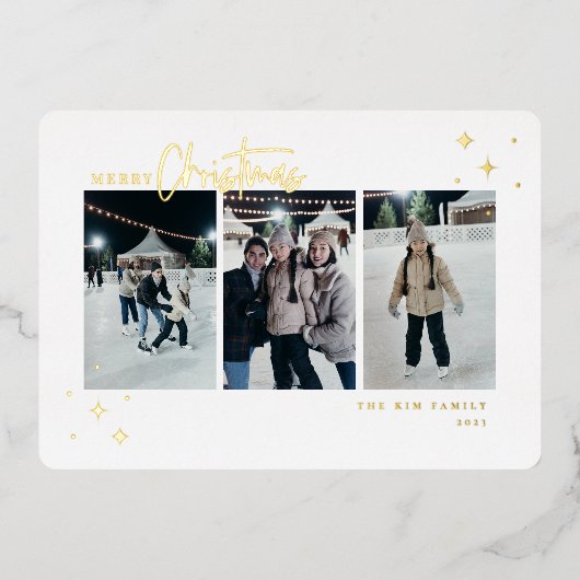 メリークリスマス3の写真 箔シーズンカード (正面)