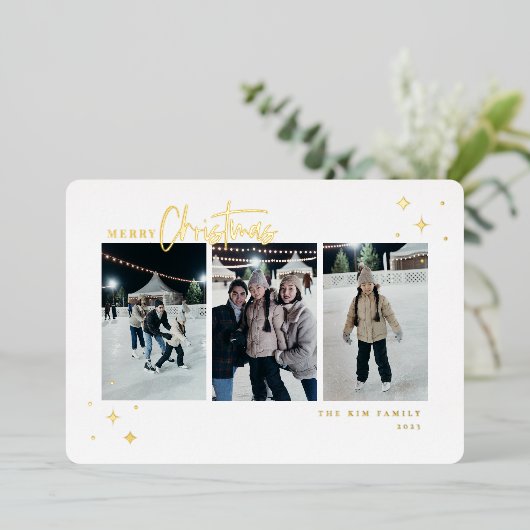 メリークリスマス3の写真 箔シーズンカード (立ち正面)